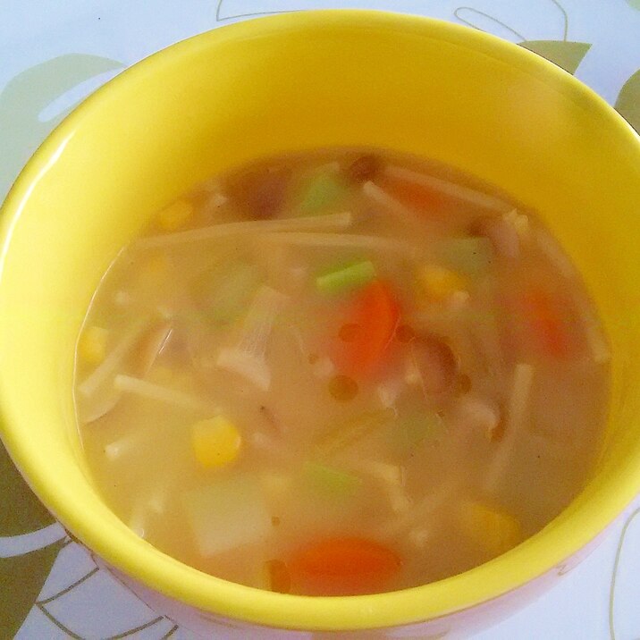 野菜たっぷりパスタスープ++